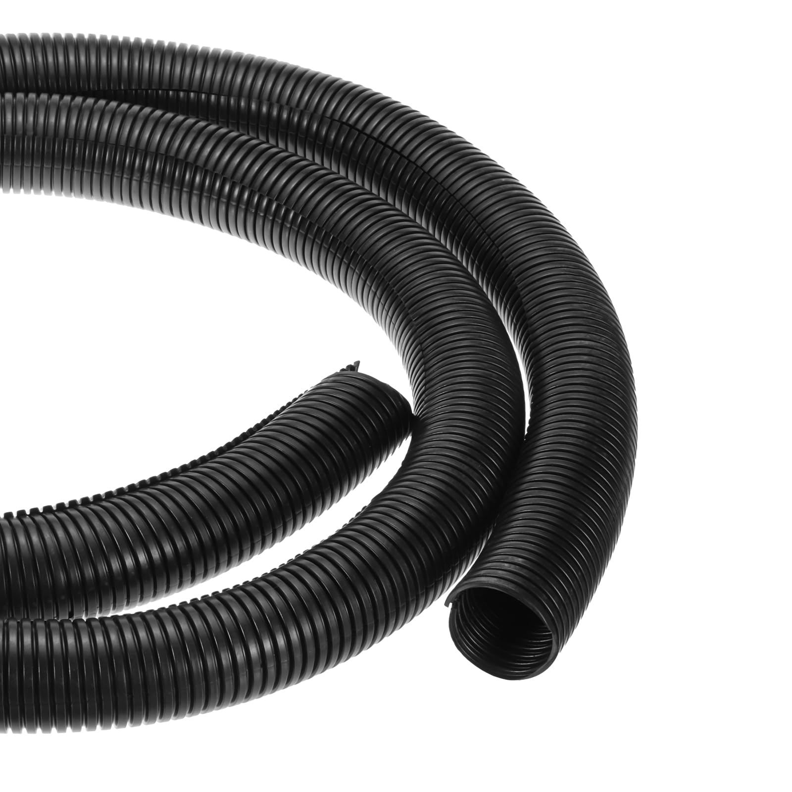 DMiotech 3meter Wire Loom Split Tubing 50.8mm, Cord Protectors from Pet Flexible Conduit Cable Management for Office, Home, Garden, Black