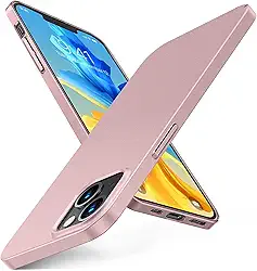 Capa Capinha Para iPhone 13 Normal Tela 6.1 Case Acr�lica Fosca Ultra Fina Premium (Ros�)