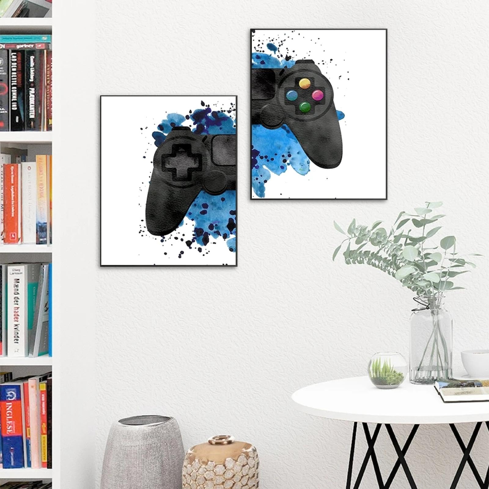CHAOJIART Plakat do pokoju gracza dekoracja płótno obraz gra Playstation obrazy sztuka ścienna chłopcy sypialnia gra dekoracja dla dzieci 70 x 100 cm (71 x 99 cm) x 2 bez ramy
