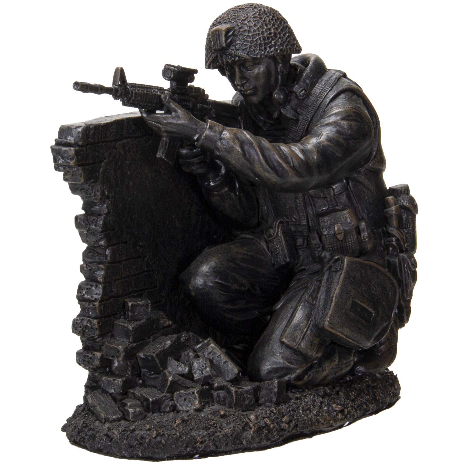 Figurine soldat militaire en position de combat collection Pacific Giftware