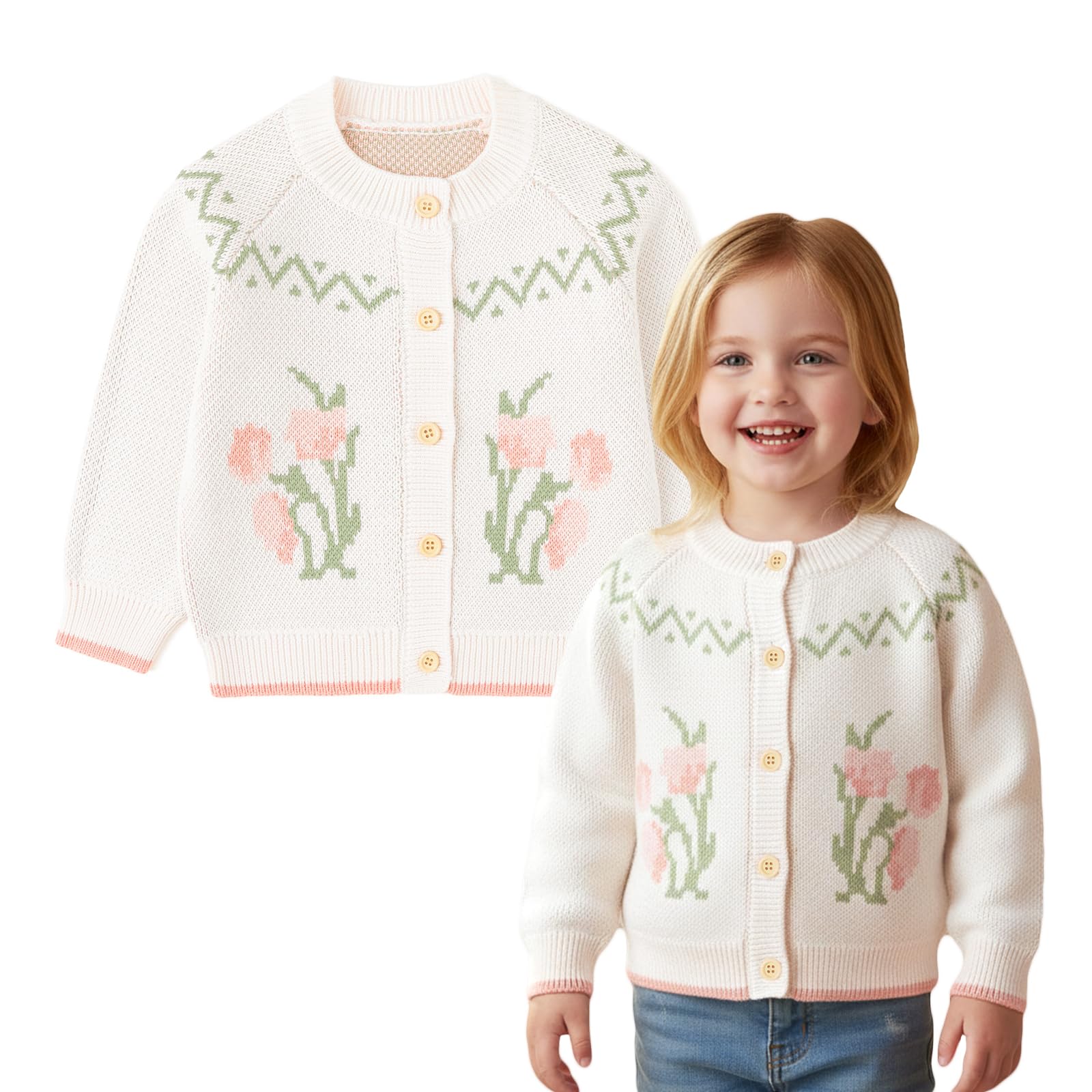 Simplee kids Toddler Girls Knit Cardigan Sweater