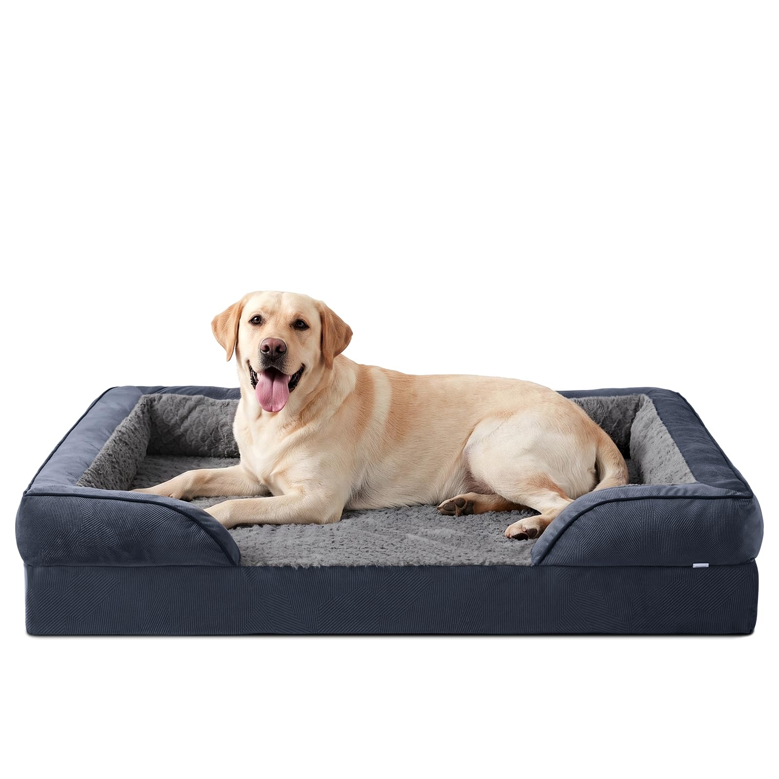 JOEJOY Extra Large Dog Bed - Washable Orthopedic Dog Beds, Waterproof Removable Cover, Anti-Slip Bottom, Anti-Anxiety Pet Bed, Machine Washable, 114x81x17 cm, Grey — image 1