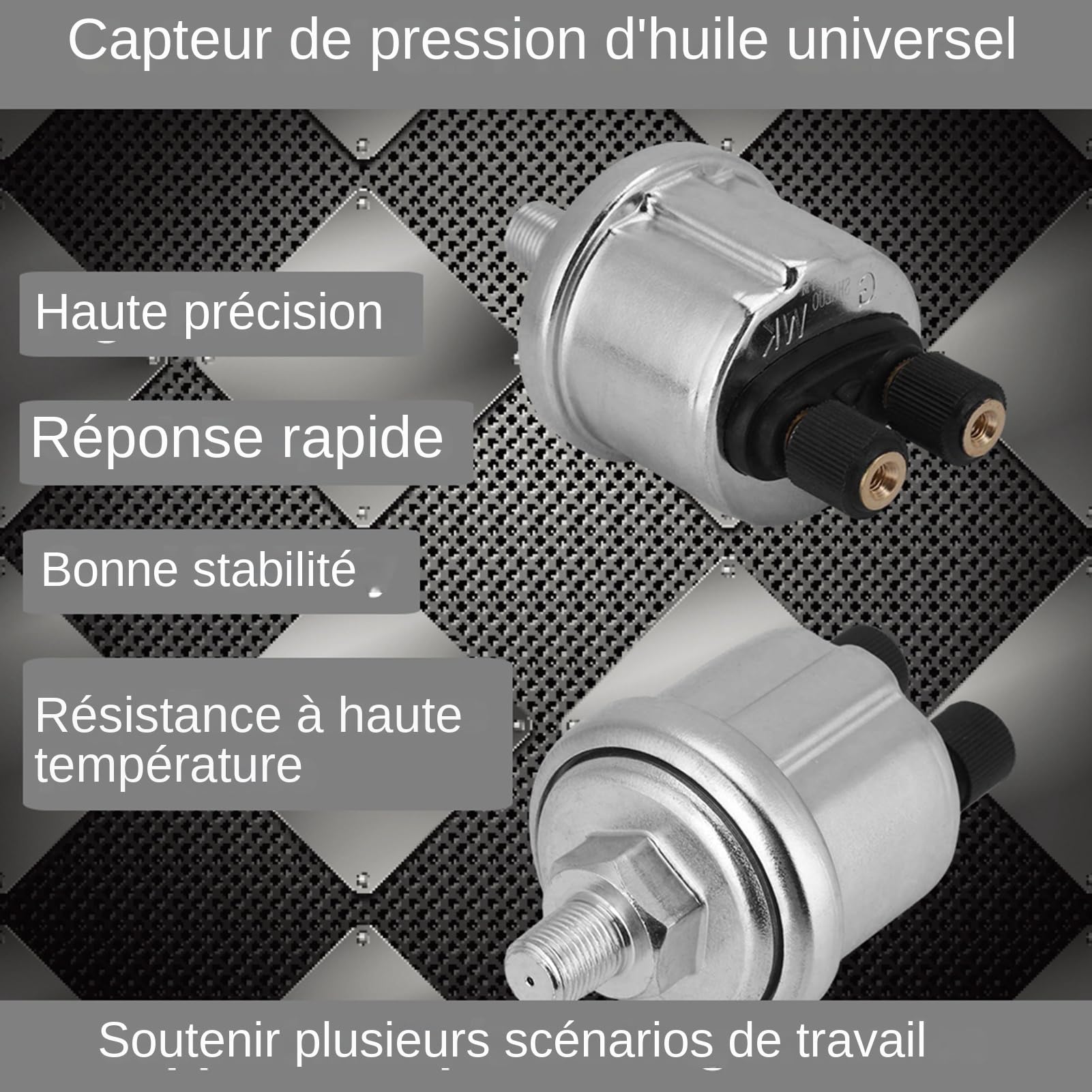 ,Interruttore di pressione dell'olio, 10 bar, sensore di pressione dell'olio, sensore universale di pressione dell'olio, 0 a 10 bar, 1/8 Npt per generatore