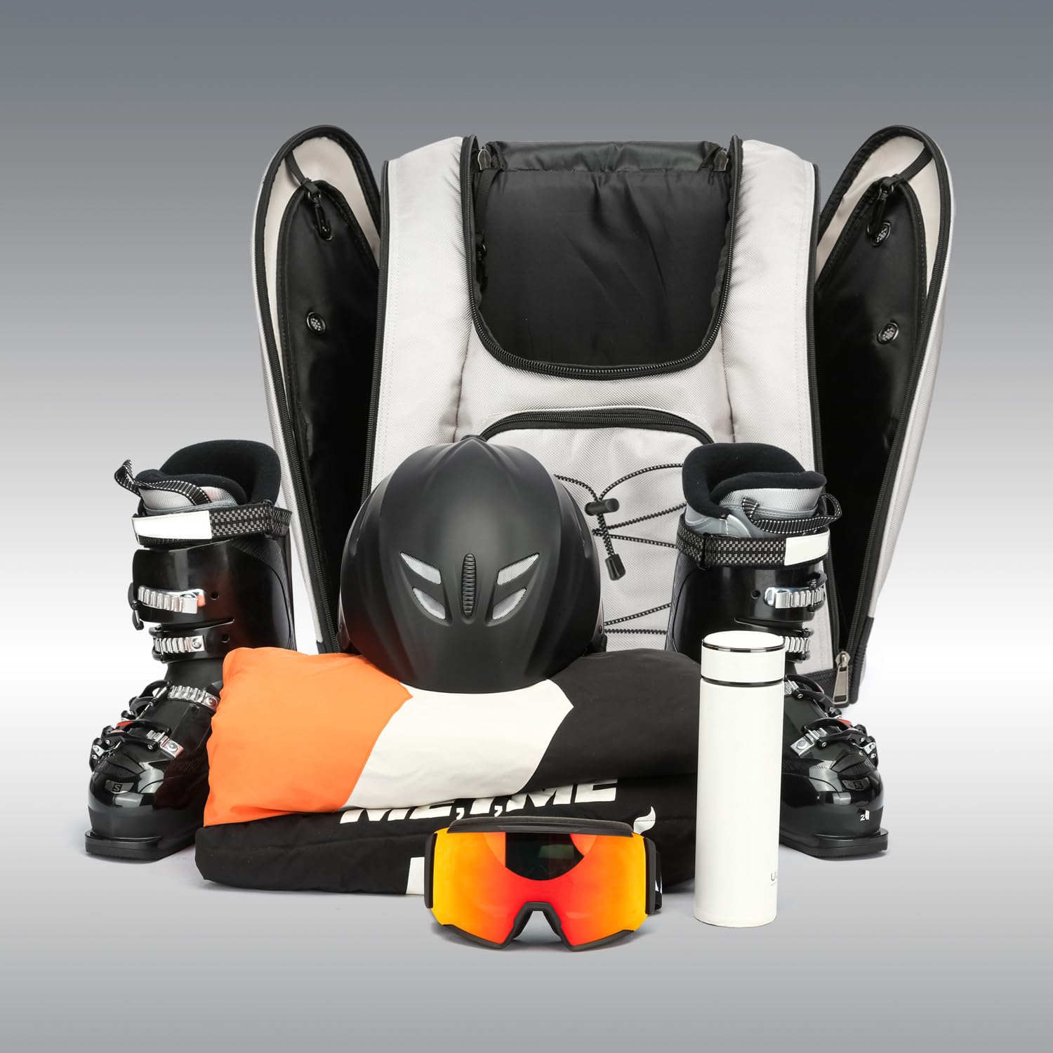 Zaino per scarponi da sci da uomo o donna, 50 l, per scarponi da snowboard, da viaggio, per bambini, attrezzatura per skate, caschi, occhiali, guanti, accessori da sci