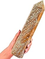 Vista 21 de AMOYSTONE Torre de obelisco de cristal curativo grande, varita de punta de cuarzo rosa, decoración de cristal, regalos de Reiki para Bignners