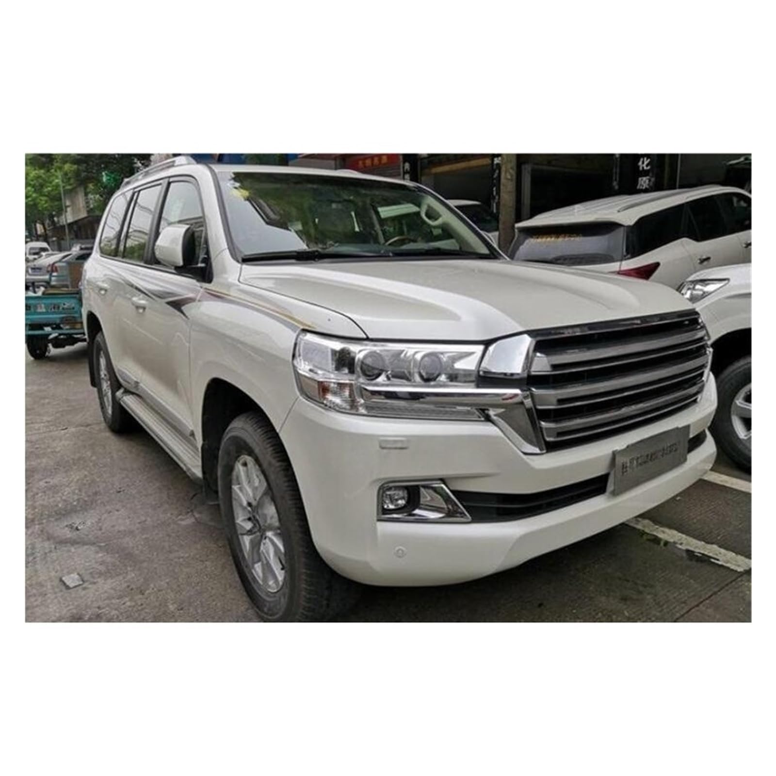 Compatible con Toyota Land Cruiser LC200 V8 200 2008-2021, pedales de barra lateral para estribos, accesorios para automóviles (negro)