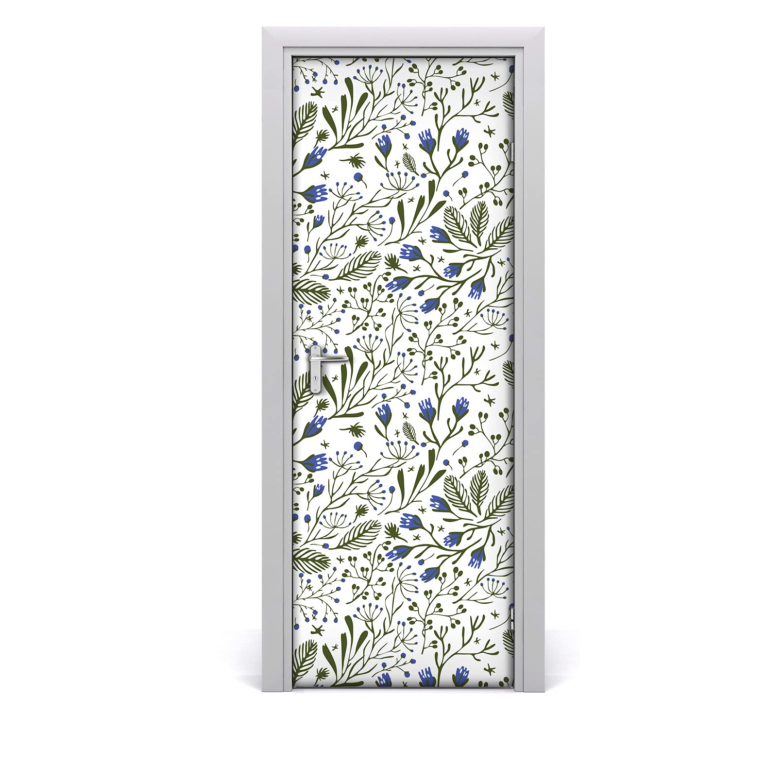 Fleurs florales autocollant de porte pour rénover une porte