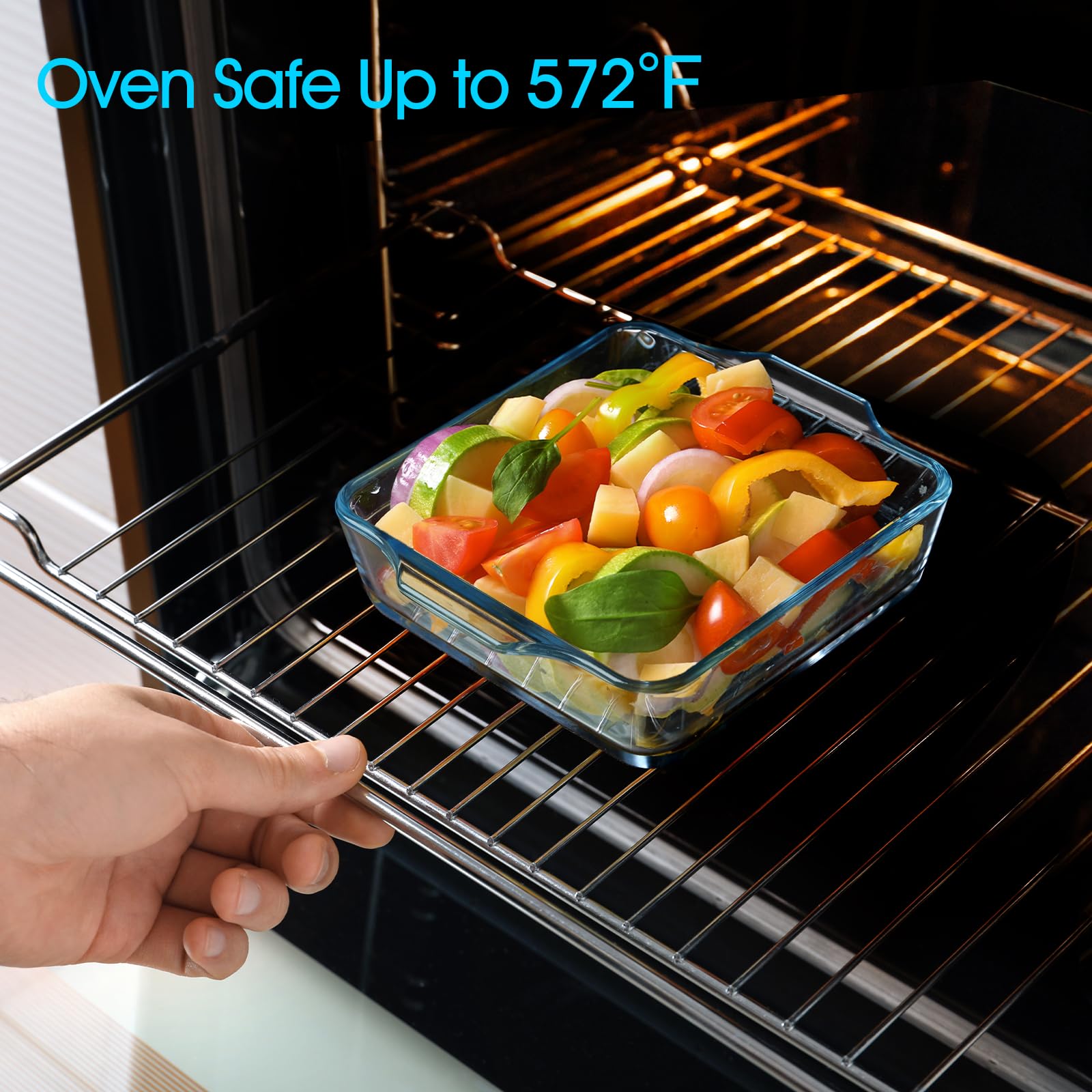 Snapklik.com : NUTRIUPS Mini 6" Square Glass Baking Dish For Oven 20oz ...