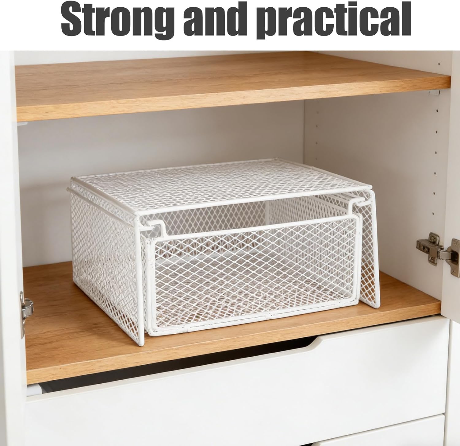 Closet Basket for Organizing: Stackable Storage Bin - Multifunctional Closet Drawer Organizer - Wardrobe Cupboard Space-Saving Storage Basket