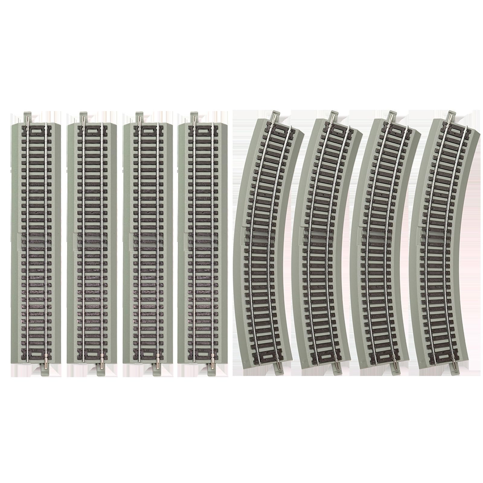Eisenbahnschienen Modellset HO Maßstab mit gebogener und gerader Option für Miniatur Gleislandschaften zum Bauen von Gleisen