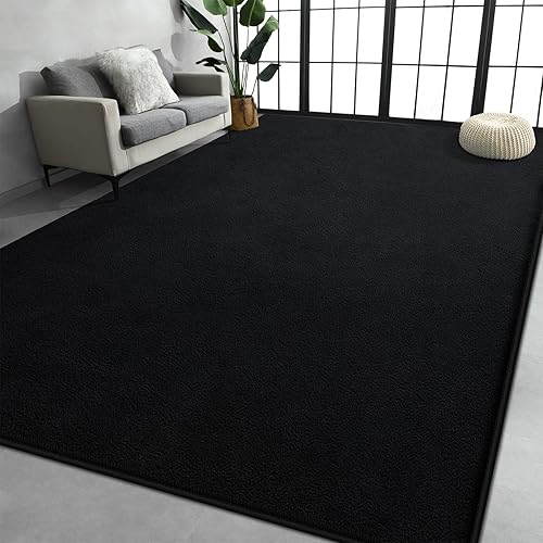 Miniatura 13 de Alfombras de área grandes para sala de estar y dormitorio, alfombra blanca de 5 x 8 pies, alfombra shag moderna minimalista, alfombra suave y gruesa