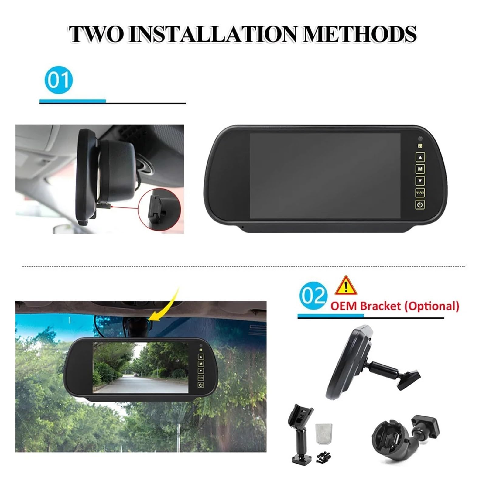Kamera Cofania AHD 1080P Z Trzecim Światłem Hamowania I Zestawem Monitora Lustrzanego Stabilna Transmisja SygnałU(Cam Monitor Bracket)