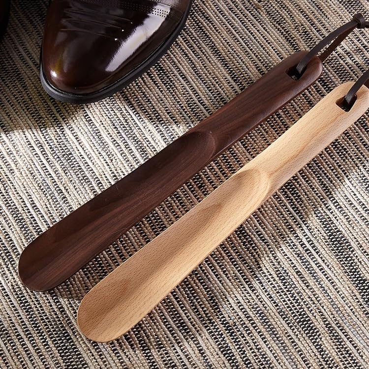 TEESONG Calzascarpe Calzascarpe in legno massello con manico lungo for uso domestico, anziani e donne incinte, calzascarpe lunghi e corti for l'ingresso Strumento Calzascarpe
