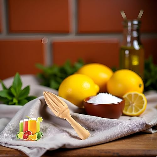 Miniatura 4 de Escariador de cítricos de madera, exprimidor de limón cítrico a mano, exprimidor de frutas portátil, herramienta de jugo de cocina, escariador