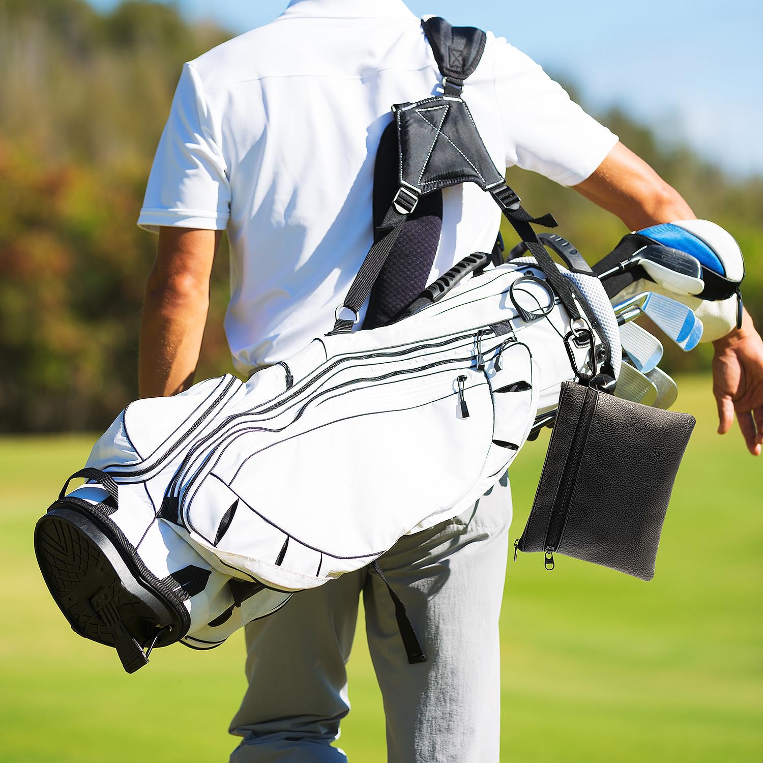 Sacca Portaoggetti per Palline e Maglie da Golf, Borsa Marsupio Unisex Sportivo con Fibbia per Allenamento e Trekking