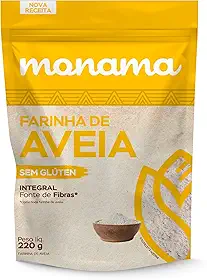 Farinha de Aveia Sem Glúten Monama 220g – 100% Natural, Fina e Versátil, Ideal para Receitas Doces e Salgadas