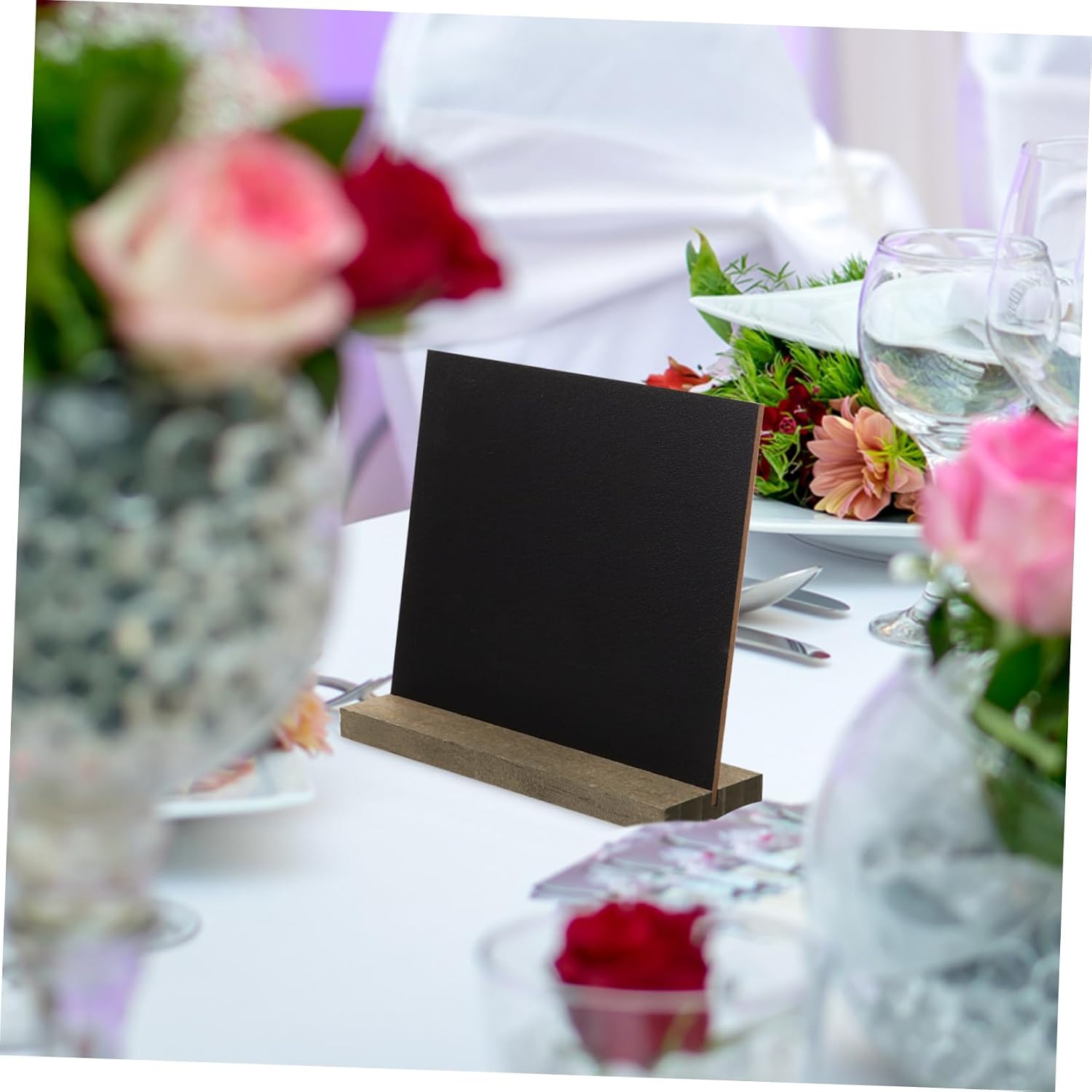 GANAZONO Decorative Mini Blackboard Set 10pcs Wooden Chalkboards DIY Message Boards Black Dry Erase Boards for Home