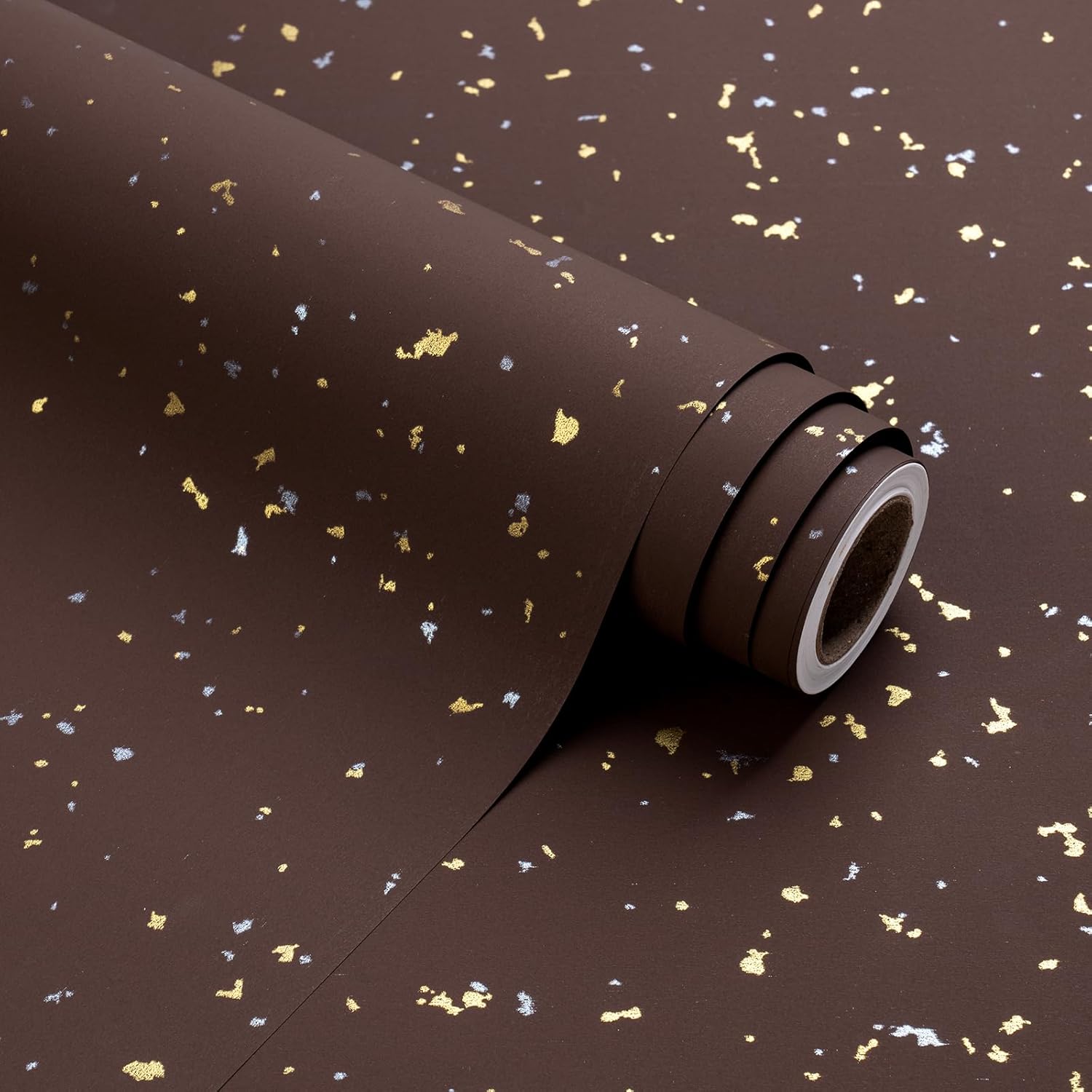 WRAPAHOLIC 30 Inch Navy Blue Wrapping Paper Roll - 30 Inch x 16.5 Feet - Navy Blue Gold Design with Silky Touch Perfect for Birthday, Holiday, Wedding, Baby Shower