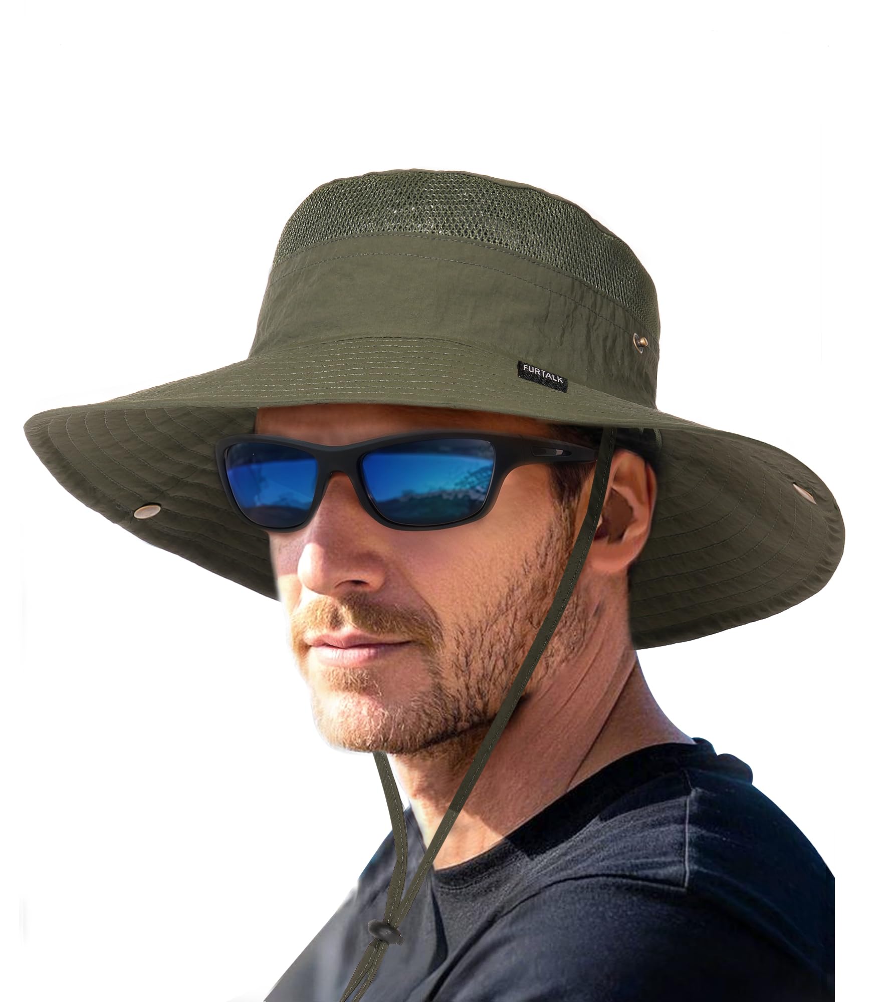 FURTALK Sun Hats for Men Women Fishing Hat UPF 80+ Breathable Wide Brim Hiking Summer UV Protection Bucket Hats