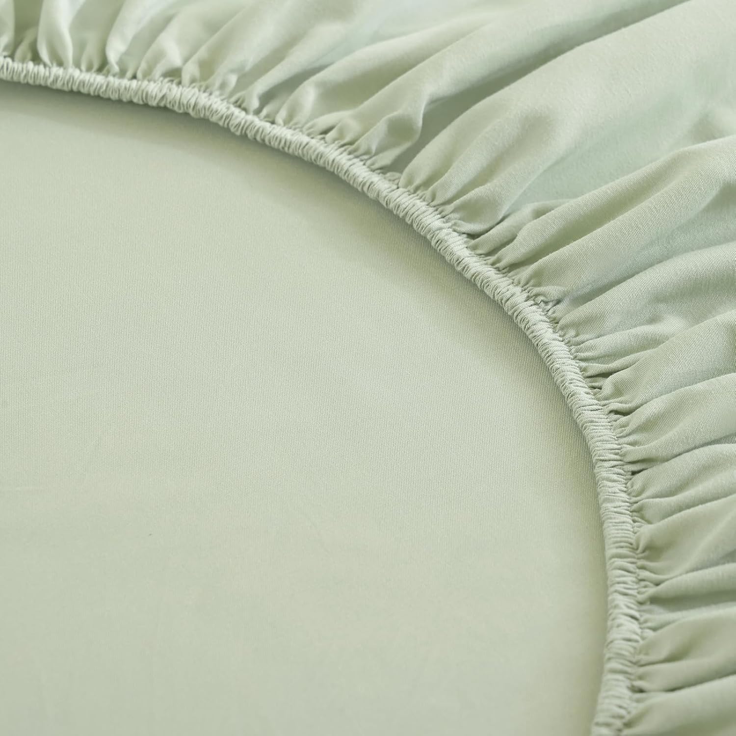 Anibedding 7Pieces Floral Queen Size Comforter Set, Green Garden Plant Style Bed in a Bag Flower Bedding with Pillow Case for Bedroom - Image 8