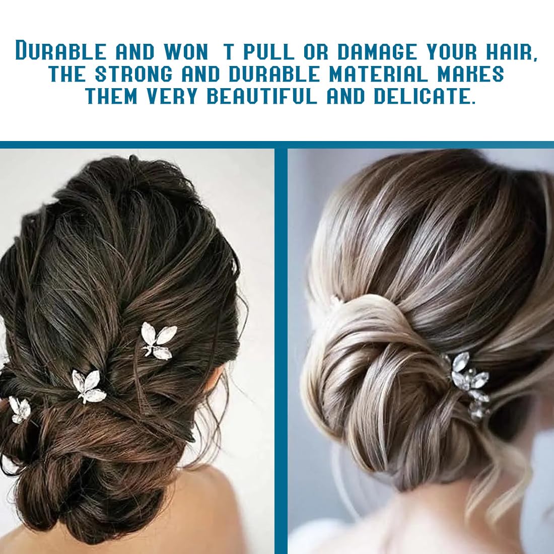 GXGM 5 PCS Forcine per capelli da sposa con cristalli dorati con strass per donne e ragazze