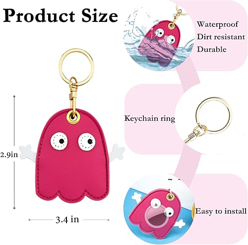 Miniatura 179 de Funda de cuero para llavero para Apple Airtag, funda protectora de AirTag con anillo para llavero, funda antiarañazos para llaves