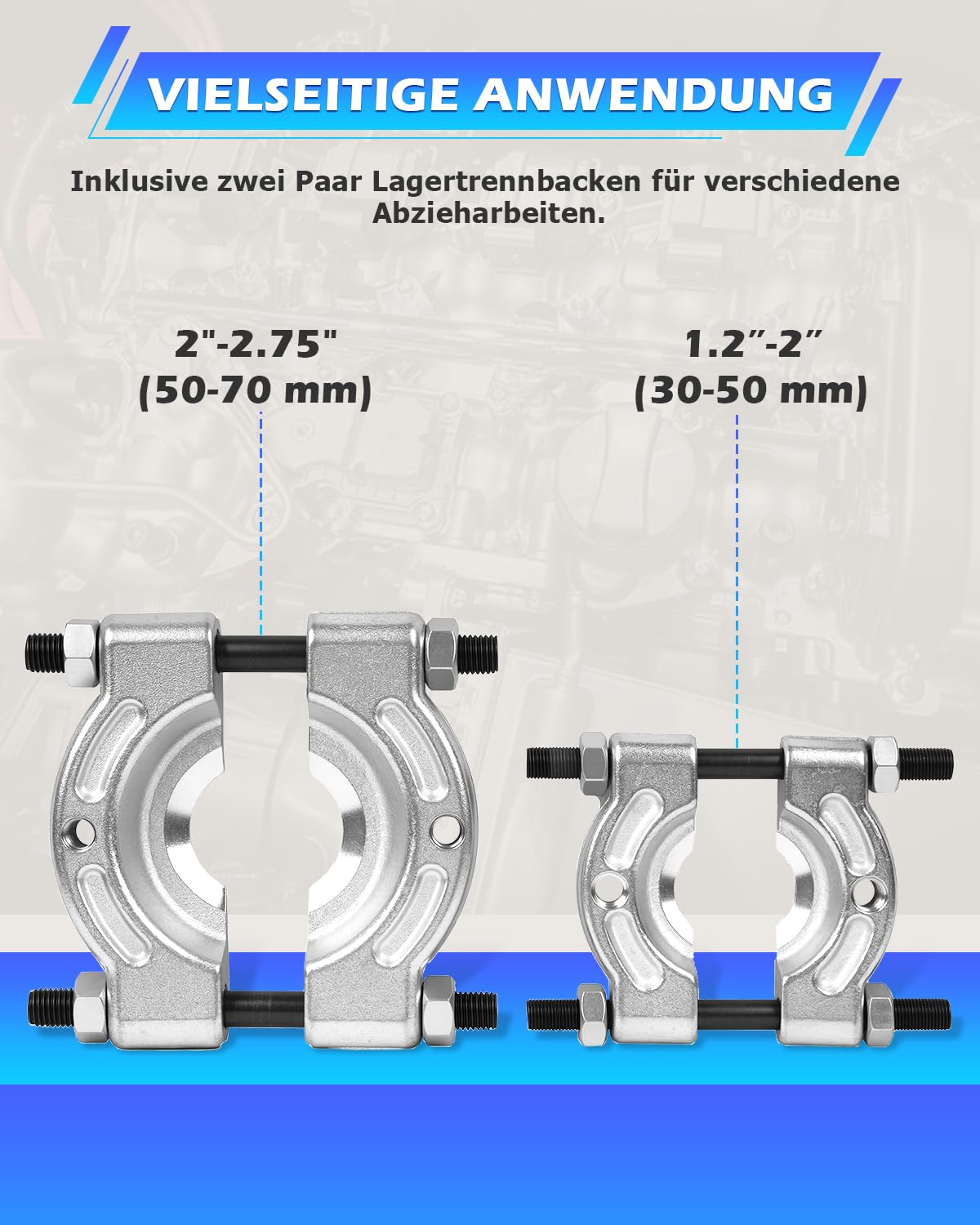 DAYUAN 52 TLG Radlager Montagescheiben mit 14 TLG Lagerabzieher Set Polradabzieher Trennmesser Satz