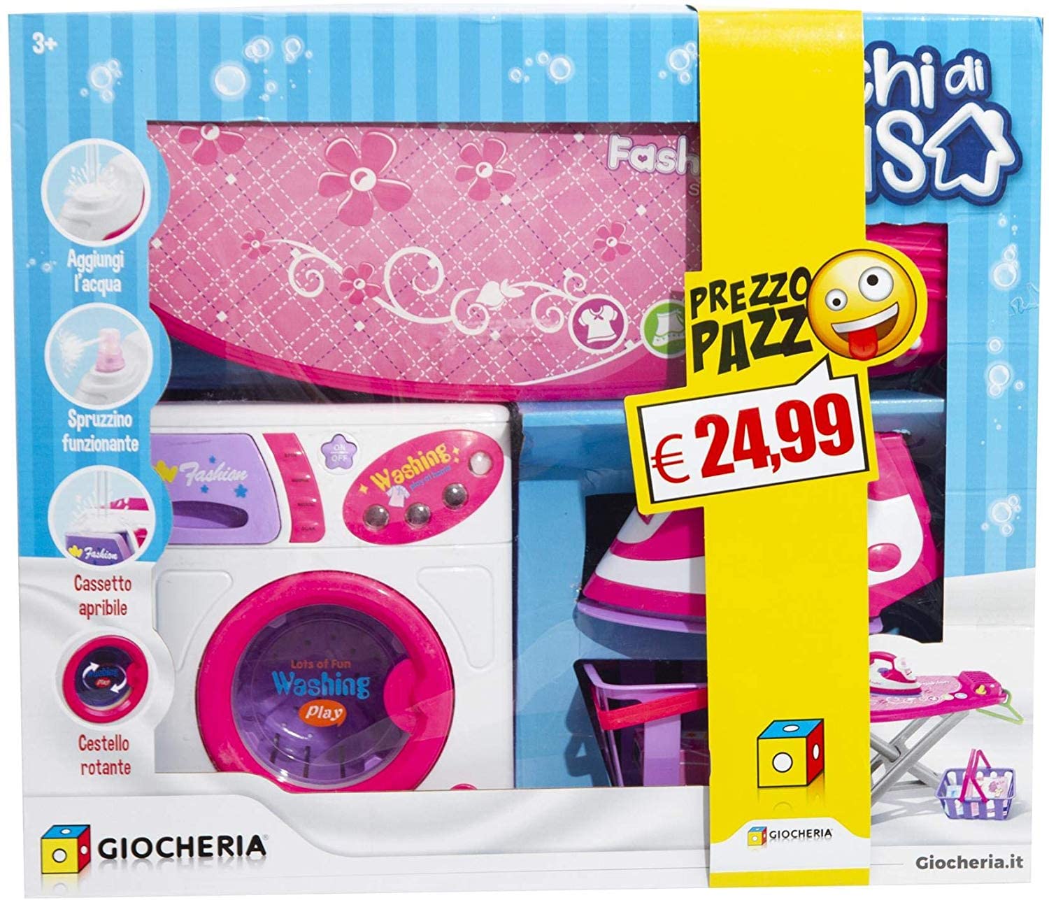 Giocheria GGI190091 Prezzo Pazzo - Set Stiro Lavatrice ASSE e Ferro