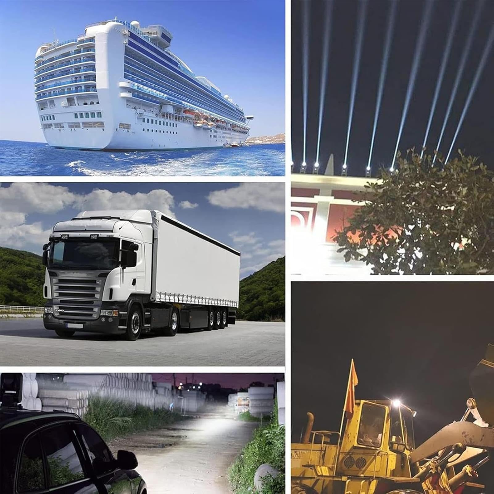Faro A LED Ad Alta Luminosità, Proiettori A LED A Lungo Raggio, Lampada da Lavoro A LED per Esterni Ad Alta Potenza da 220V, Luce allo Xeno Impermeabile, per Camion, SUV(150w(220v))