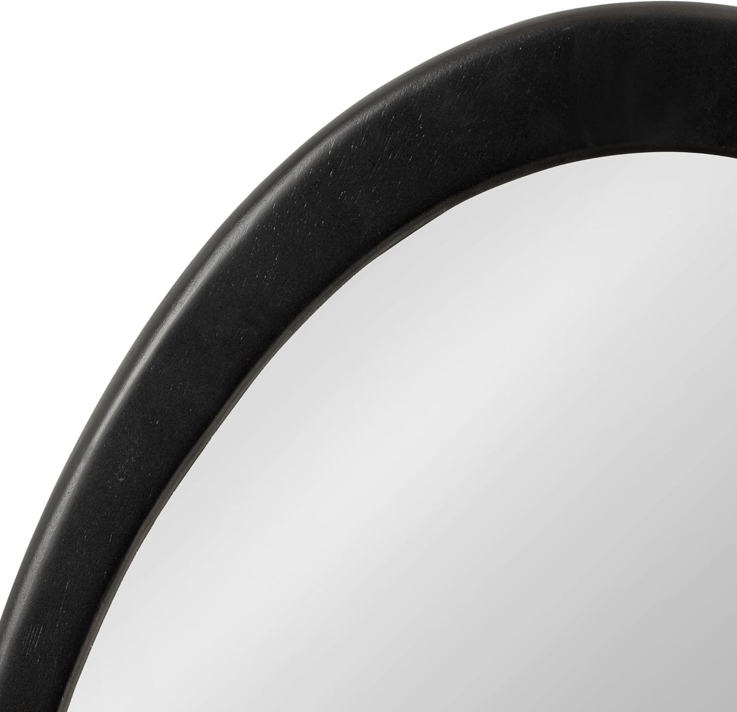 Kate and Laurel McKinder Mid-Century Asymmetrical Wood Wall Mirror; 24 x 28; Black; Decorative Geometric Irregular Mirror with Robust Wooden Frame and Mid-Century Mirror Look