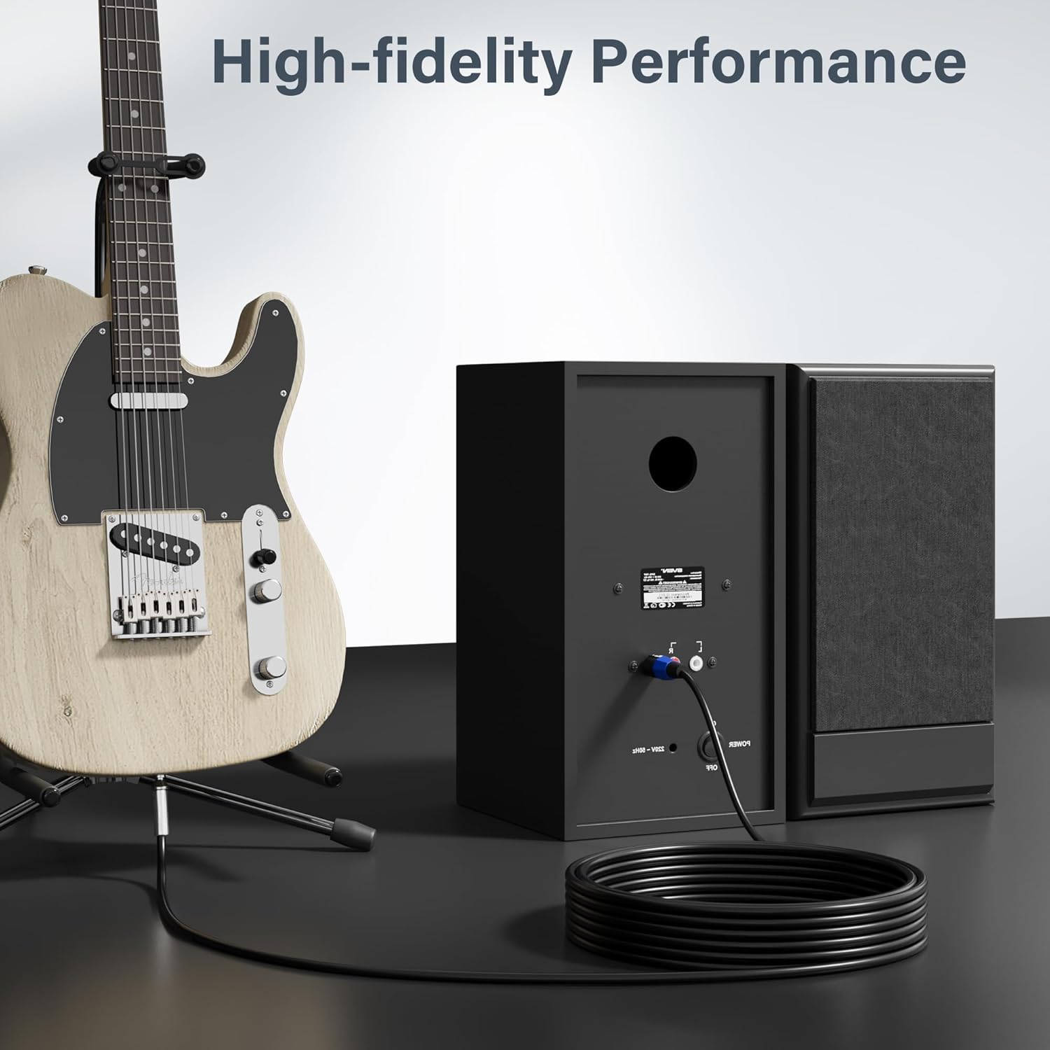 Elecan Premium Speakon to 6.35MM 1/4 Inch TS Male Speaker Cable 35 Ft/2 Pack, 12AWG Heavy-Duty High Power Amp Audio Connection Cord DJ/PA Amplifier Cable Wire with Twist Lock, 9.5mm OD, Black +Ties - Image 6