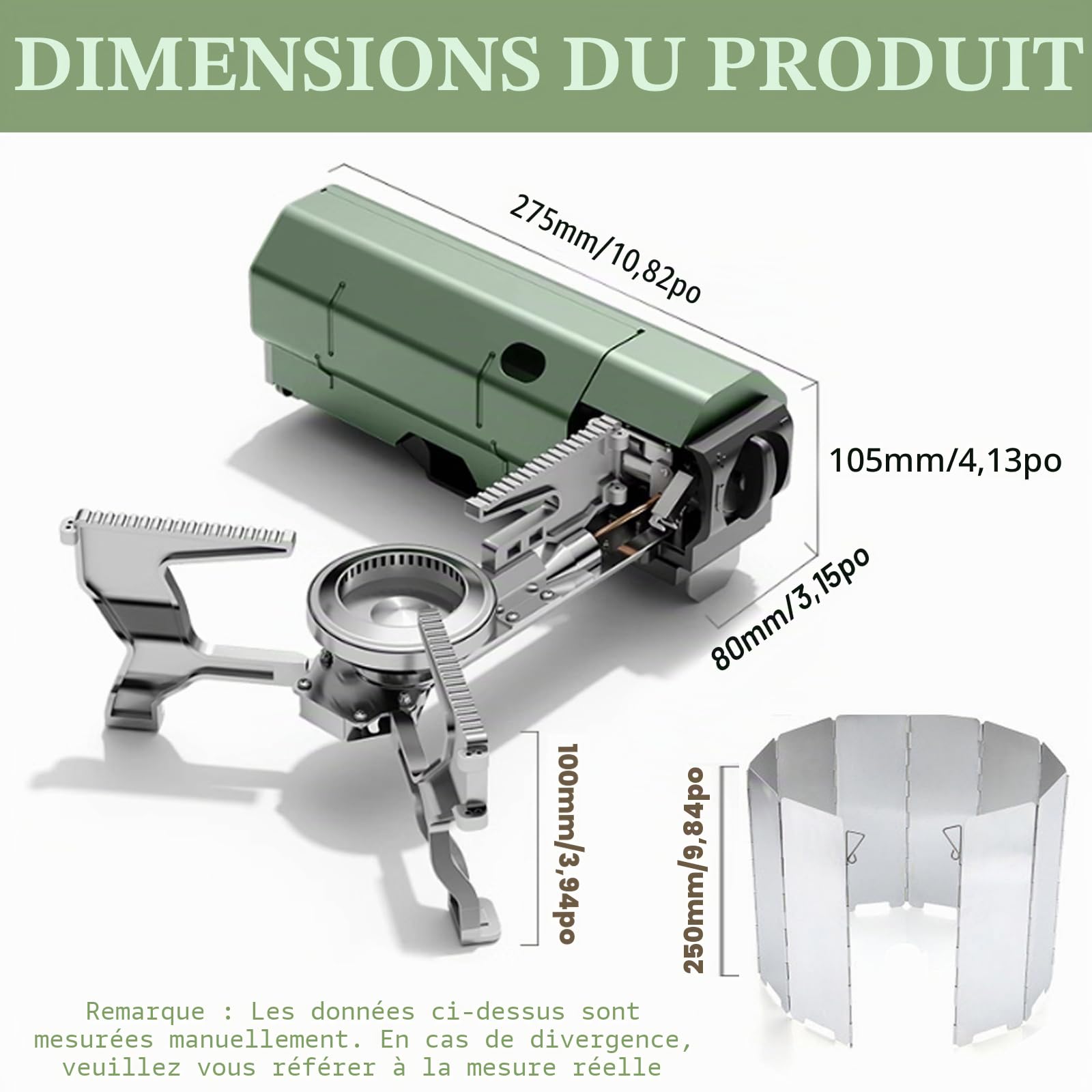 Réchaud Camping, Réchaud à Gaz Camping Pliable Cuisinière à Gaz Portable D'extérieur Cuisinière à Gaz Avec Allumage Piézo Avec Pare-Brise Pliable En Aluminium Pour Camping(Sans Cartouches Gaz)