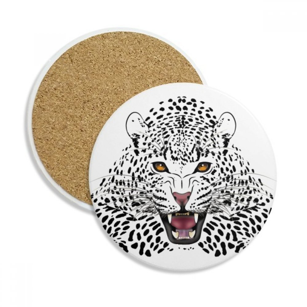 Dessous de verre tigre absorbant en pierre pour table et bureau