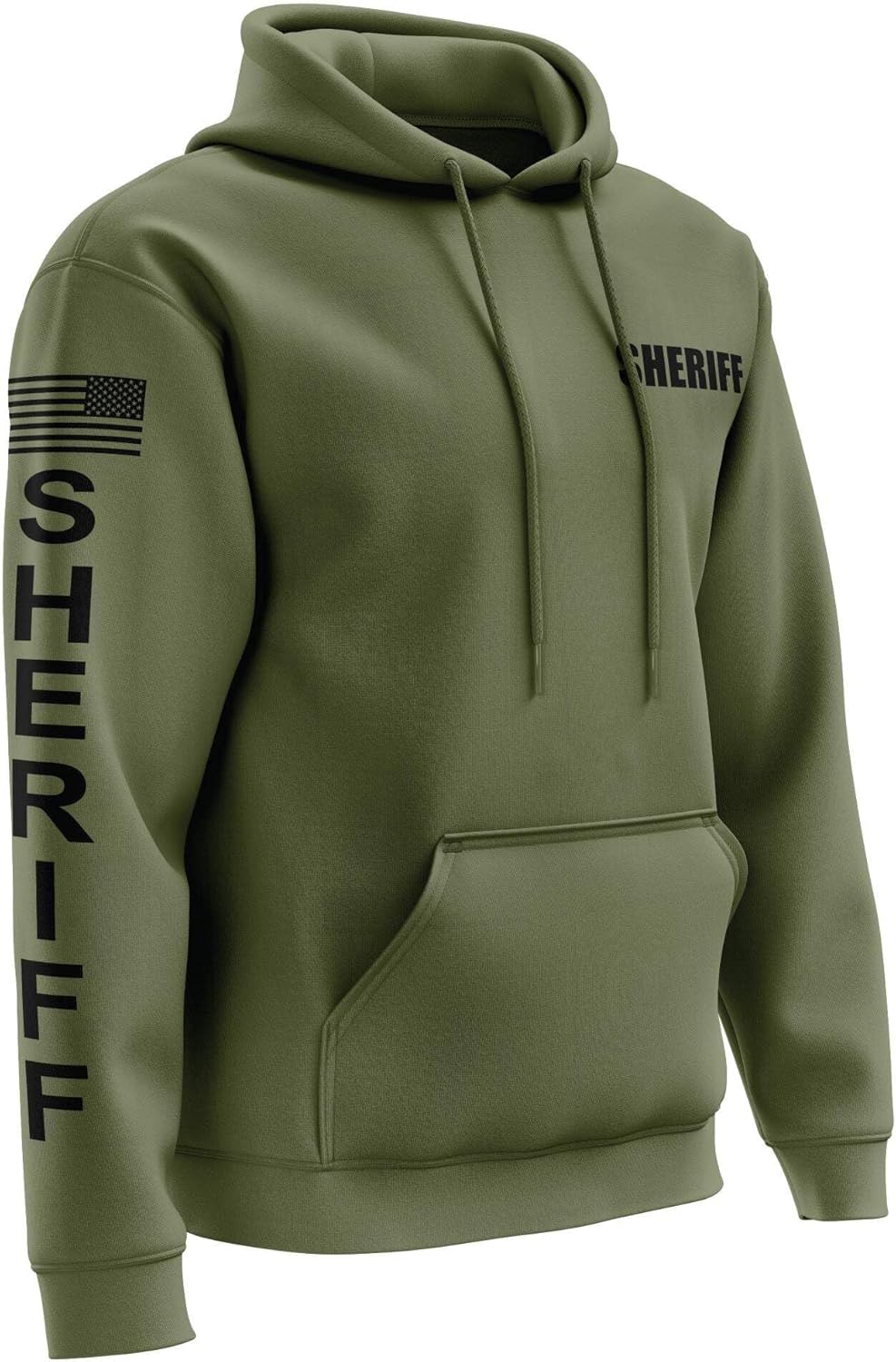 SHERIFF Utility Hoodie - USA Patriotic Apparel - 100% Polyester for Odor Free, Moisture-Wicking Quick Dry Comfort.