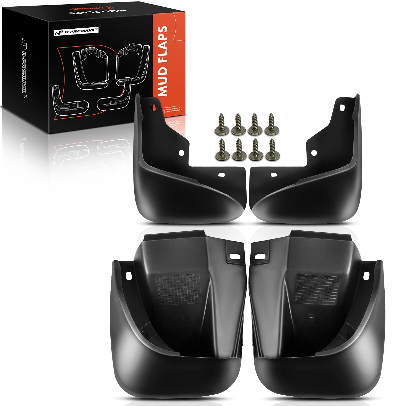 A-Premium Set Of 4Pcs Mud Flaps Splash Guards Mudguards Mudflaps With Hardware Accessories Compatible With Honda Accord 1998 1999 2000 2001 2002 Sed