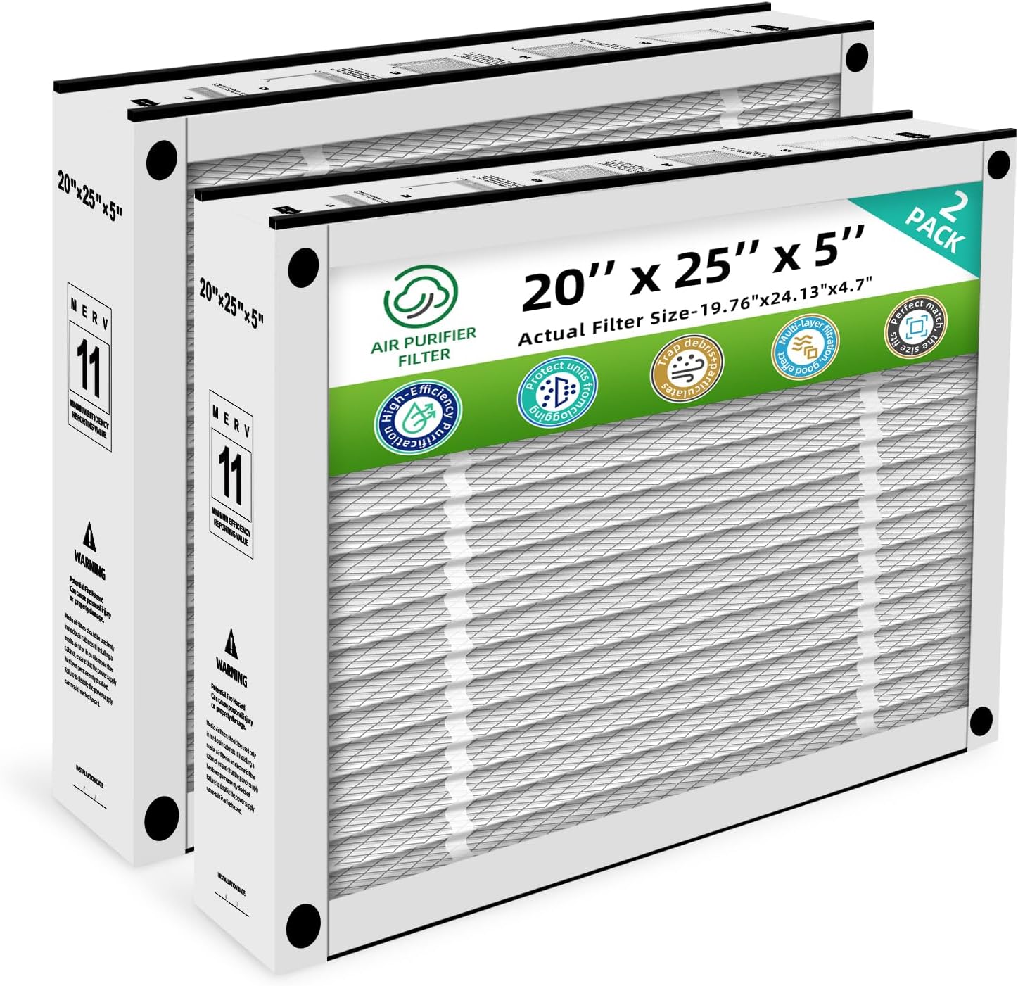 91-006 Furnace Filter MERV 11 Compatible with Ultravation 91-006 91-026,HVAC Foldable (2-Pack)
