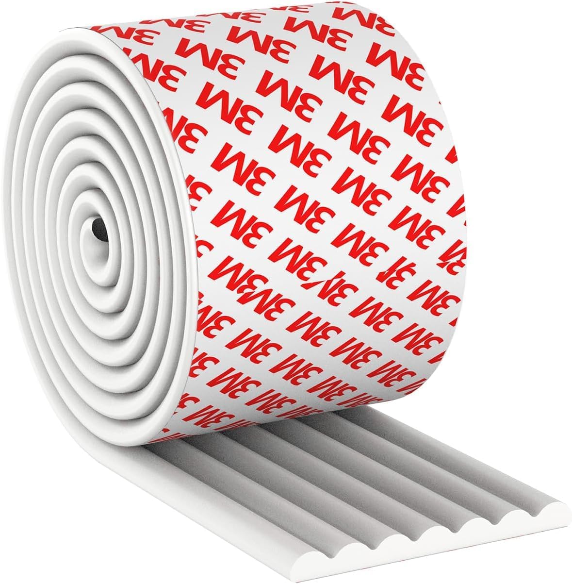 Baby Proofing 6.5ft Extra-Wide Edge Protectors for Baby with 3M Strong Adhesive Double Sided Tape, Sharp Edge & Corner Safety Guards Furniture Bumper for Table, Furniture, Fireplace, White