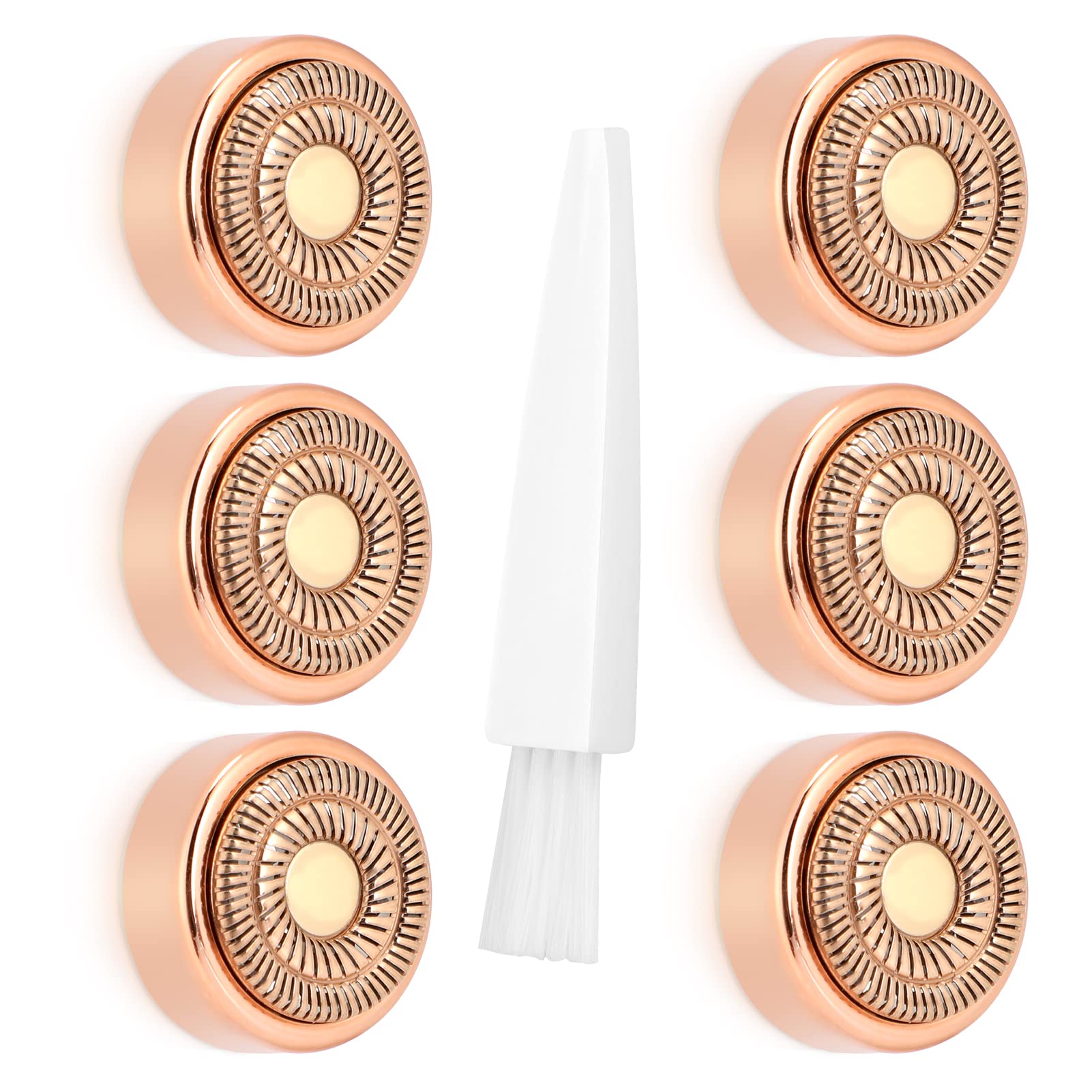 acial Hair Remover Replacement Heads Generation 2, Double Halo Replacement Heads for Finishing Touch Facial Hair Removal for Women, 18K Gold-Plated Replacement Heads for Facial Hair Remover (6 PCS)