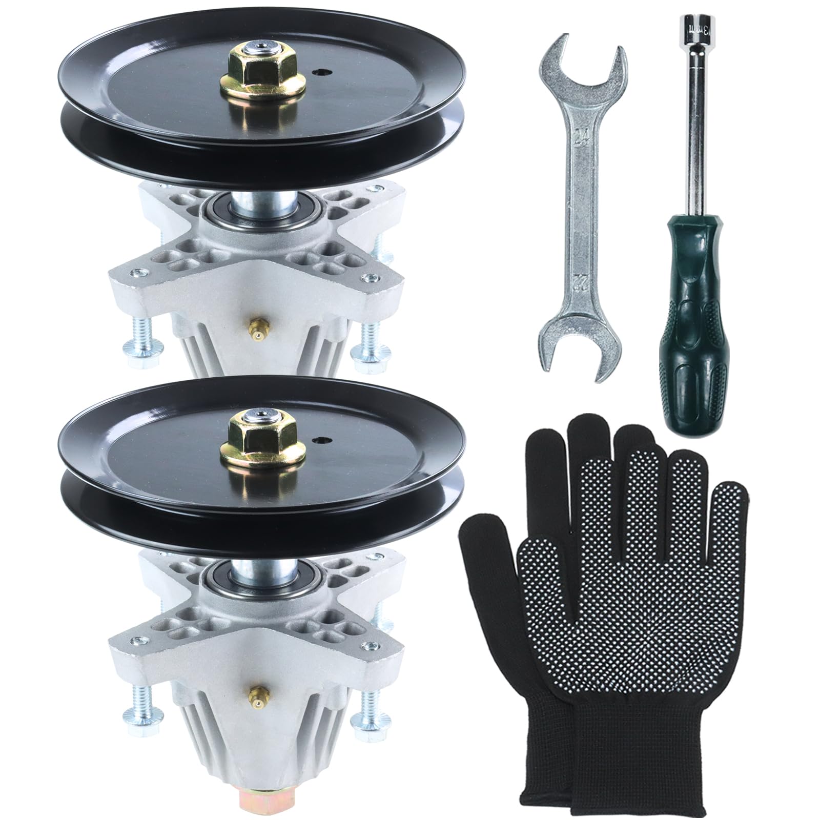 NIDAIFEI Greased 2 Pack 918-06989 Spindle Assembly Replaces Troy Bilt 918-06989, 918-06989 for Craftsman T135 T150 T1500 T1600 T1700 T1900 T2600