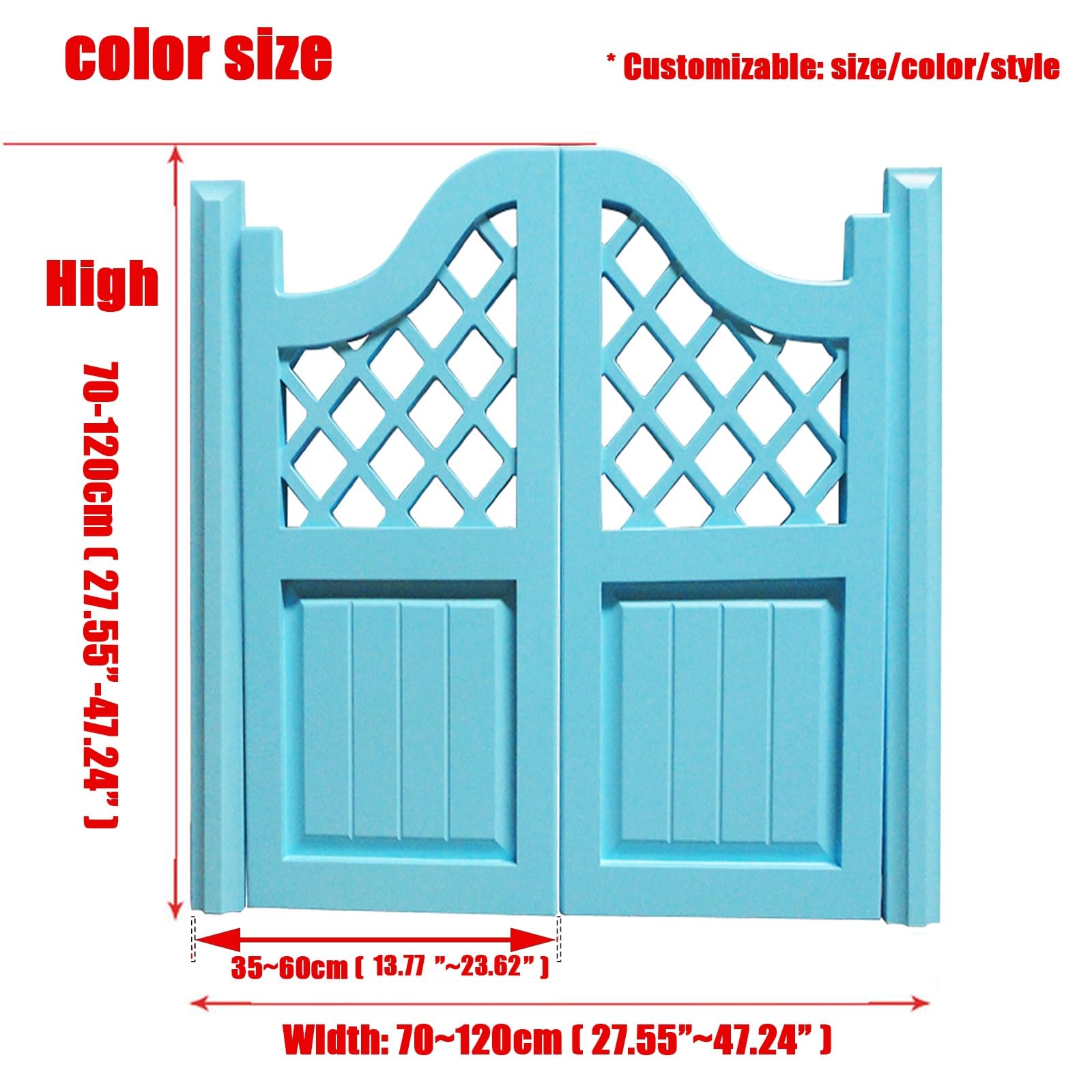 QWEASDF Saloon Doors Swinging, Swinging Door Cafe Door, Indoor Solid Wood Saloon Door Includes Hinges for Kitchen Shop Entrance Partition Pub, Painted Finished (Size : W95xH80cm(37.40x31.49in))