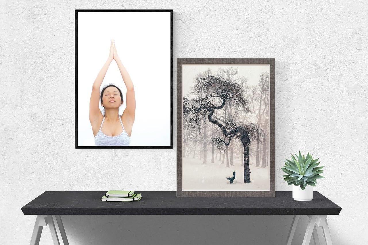 Bilderrahmen my Frames 75x98 cm schwarz gewischt Rahmen fuer Dina 4 und 60 andere Formate Fotorahmen Wechselrahmen aus Holz MDF mehrere Farben wählbar Frame für Foto oder Bilder