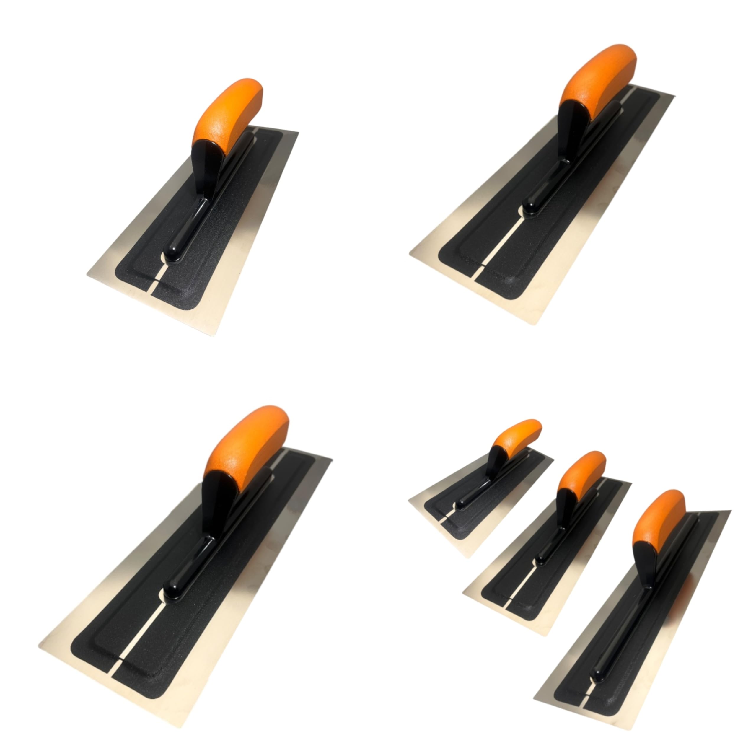 Skimflex Flexible Finishing Trowel Plastering Wood Handle Triple Pack