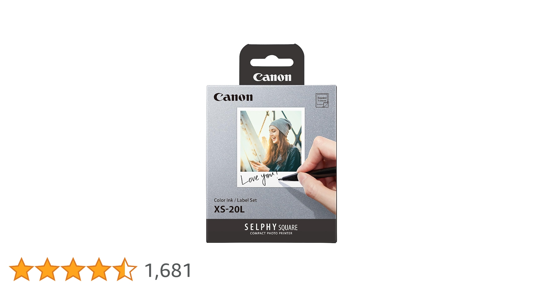Canon SELPHY QX20(未開封用紙10枚付き) 用紙セット】SELPHY QX20+専用用紙100枚（カードサイズ・スクエア