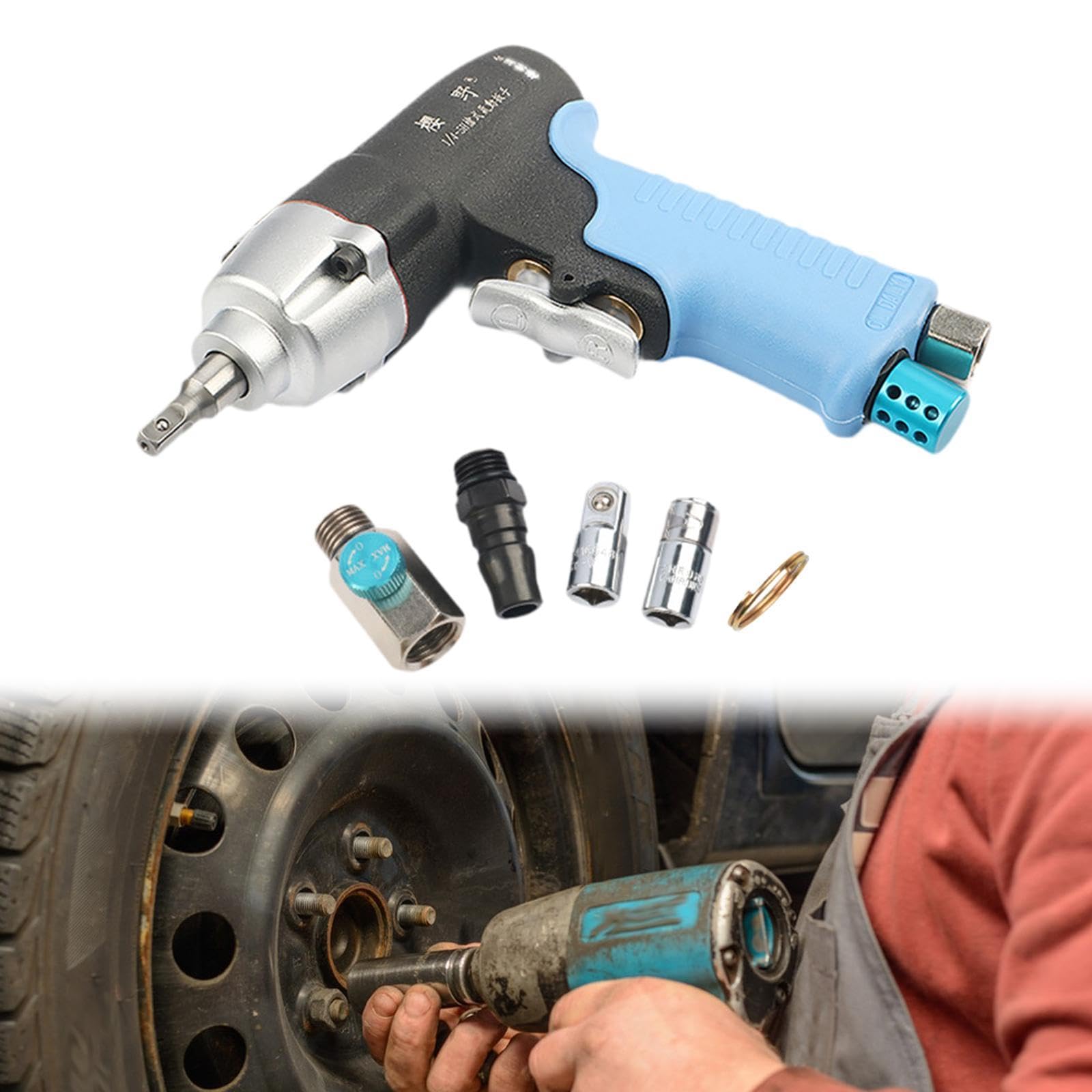 Generic Mini Chiave a Percussione Pneumatica Da 1/4 di Pollice per La Manutenzione Auto
