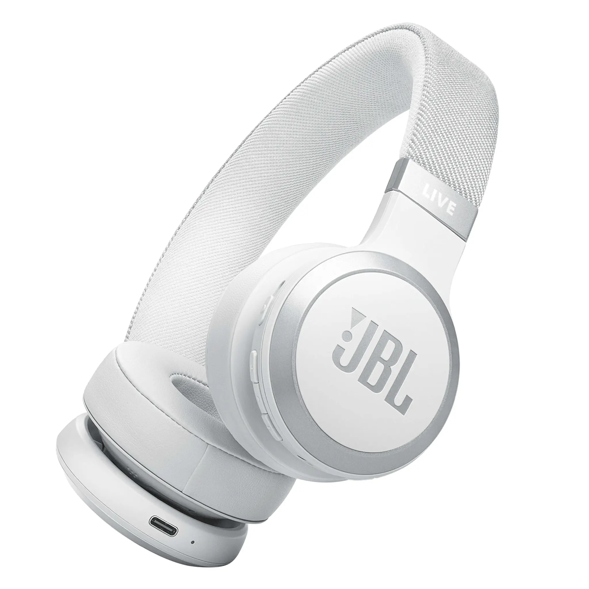 JBL Live 670 NC – Bluetooth On-Ear-Kopfhörer mit adaptivem Noise-Cancelling – Kabellose Ohrhörer mit JBL Signature Sound und Sprachassistent – Langer Musikgenuss für bis zu 65 Stunden – In Weiß
