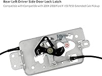 Vista 5 de Nakuuly Cierre de puerta trasera y cable, lado izquierdo del conductor, compatible con Ford F150 de cabina extendida 2004-2008, conjunto