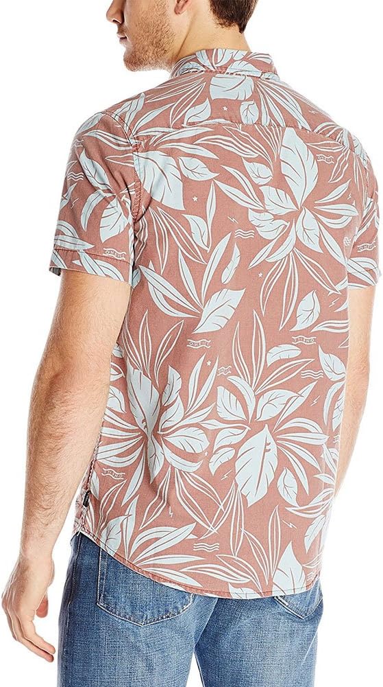 O'NEILL Men's Casual Standard Fit Short Sleeve Woven Button Down Shirt