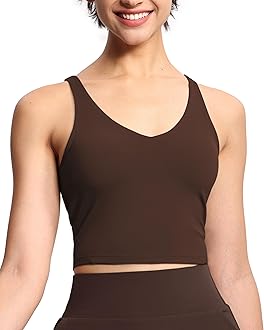 THE GYM PEOPLE Womens' Sports Bra Longline Wirefree Padded with Medium Support