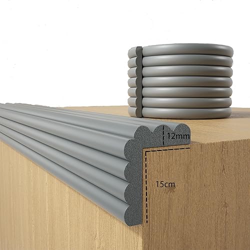 Miniatura 11 de Protector de esquina de pared a prueba de bebés, protector de borde de esquina, 6.56 pies Thinken protectores de esquinas suaves precintados de