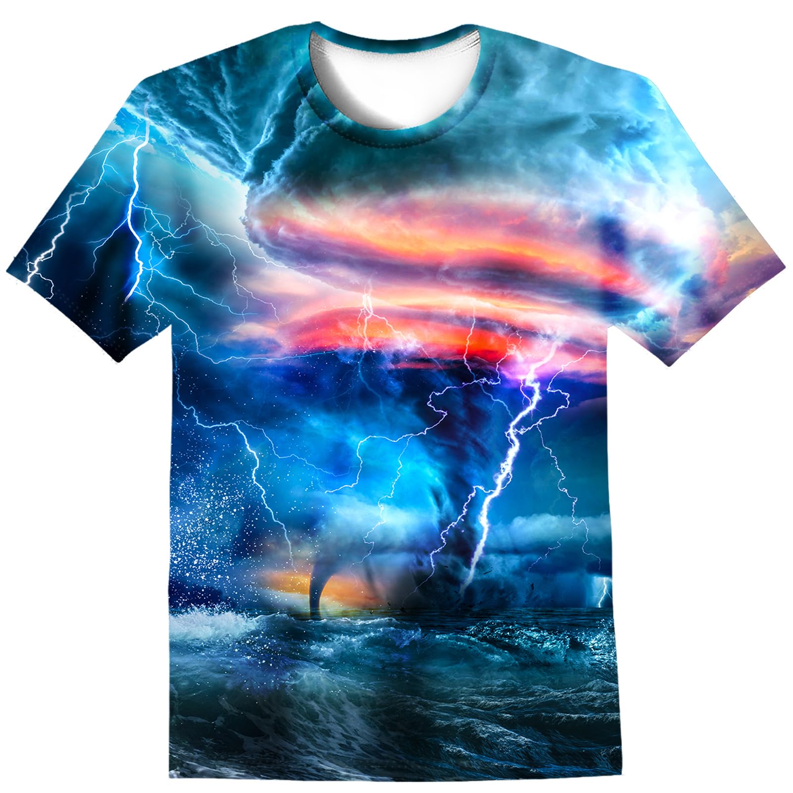 LAIDIPAS Boys Girls 3D Graphic T-Shirt Short Sleeve Tops Tees 6-16 Years